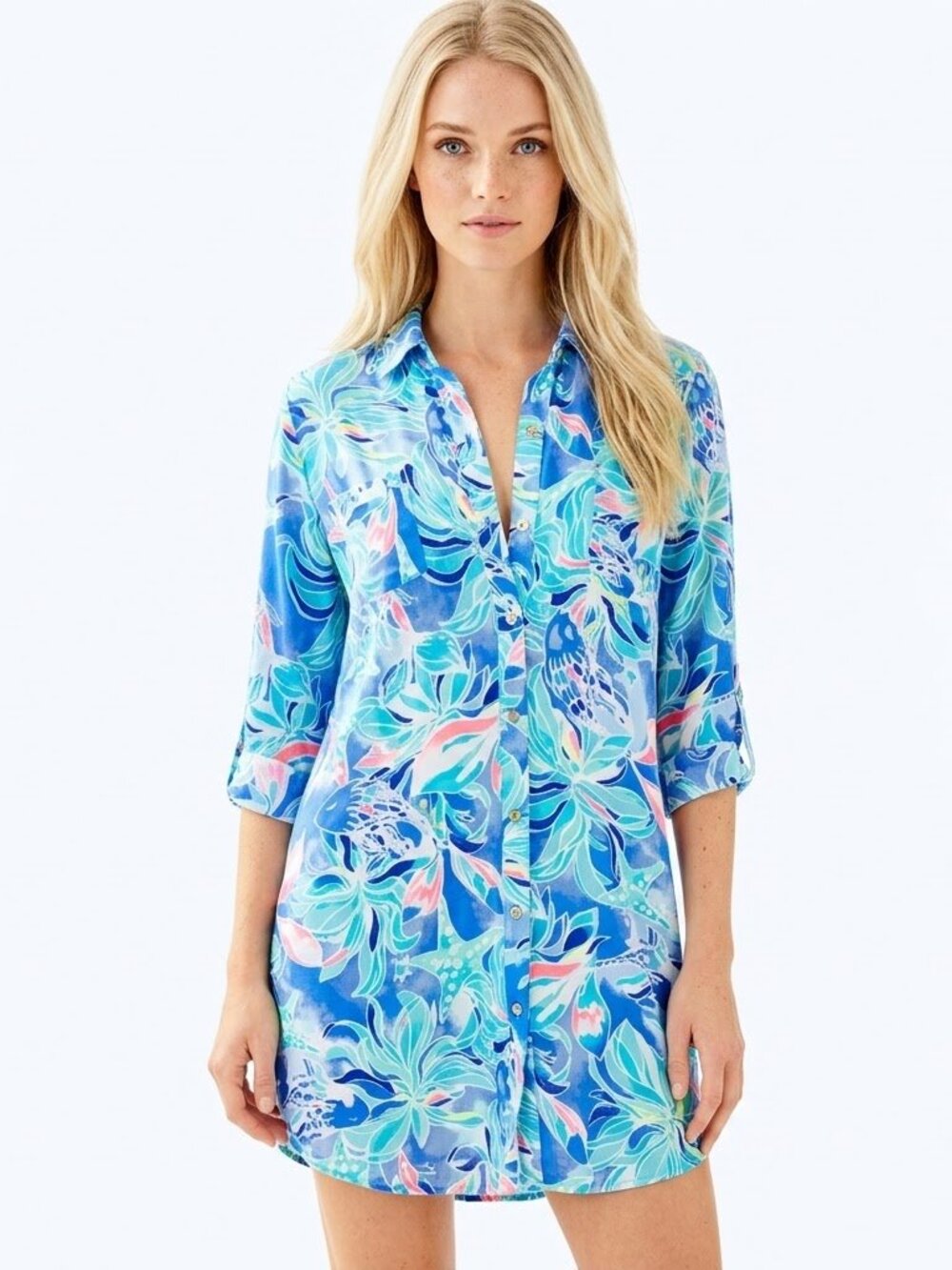 Lilly Pulitzer Natalie Coverup Bennet Blue Celestial Seas